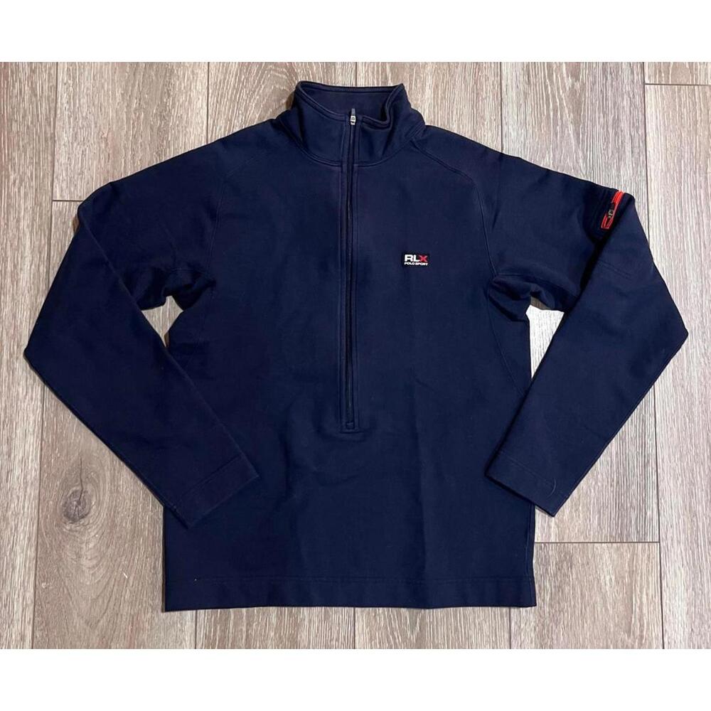 Ralph Lauren RLX Polo Sport Men's Navy Blue Half-Zip Sweatshirt Size Small